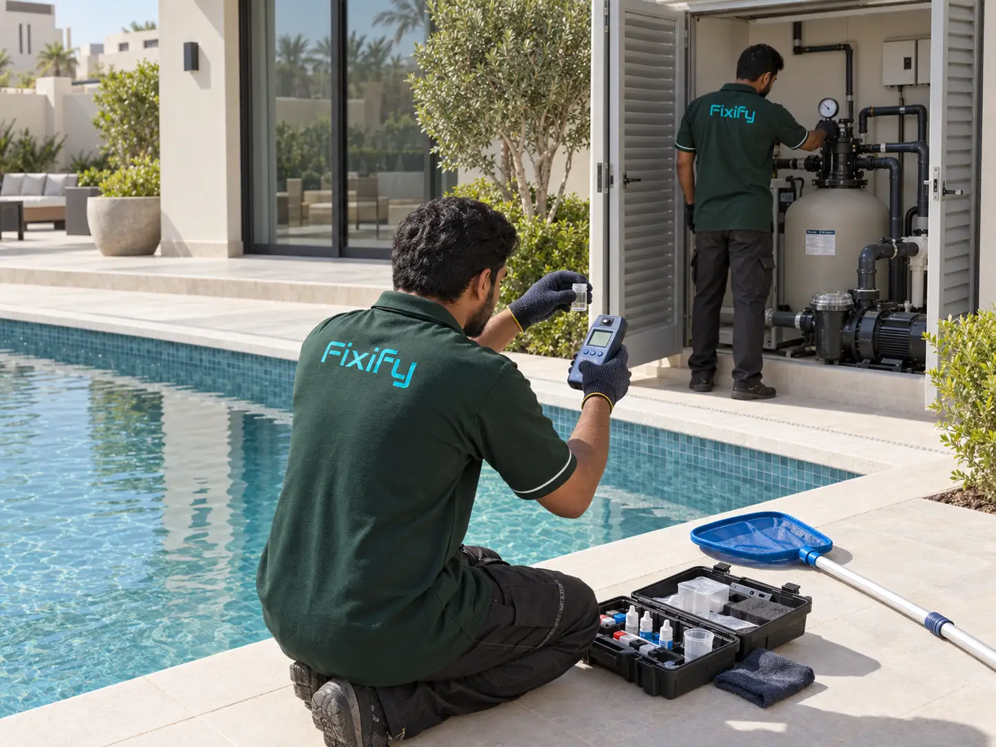 Swimming pool maintenance and water-quality service in Abu Dhabi