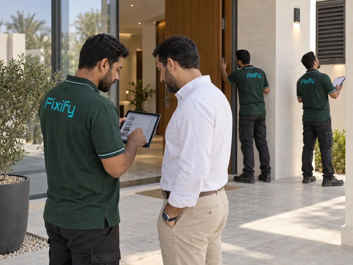 Fixify supervisor completing property maintenance handover