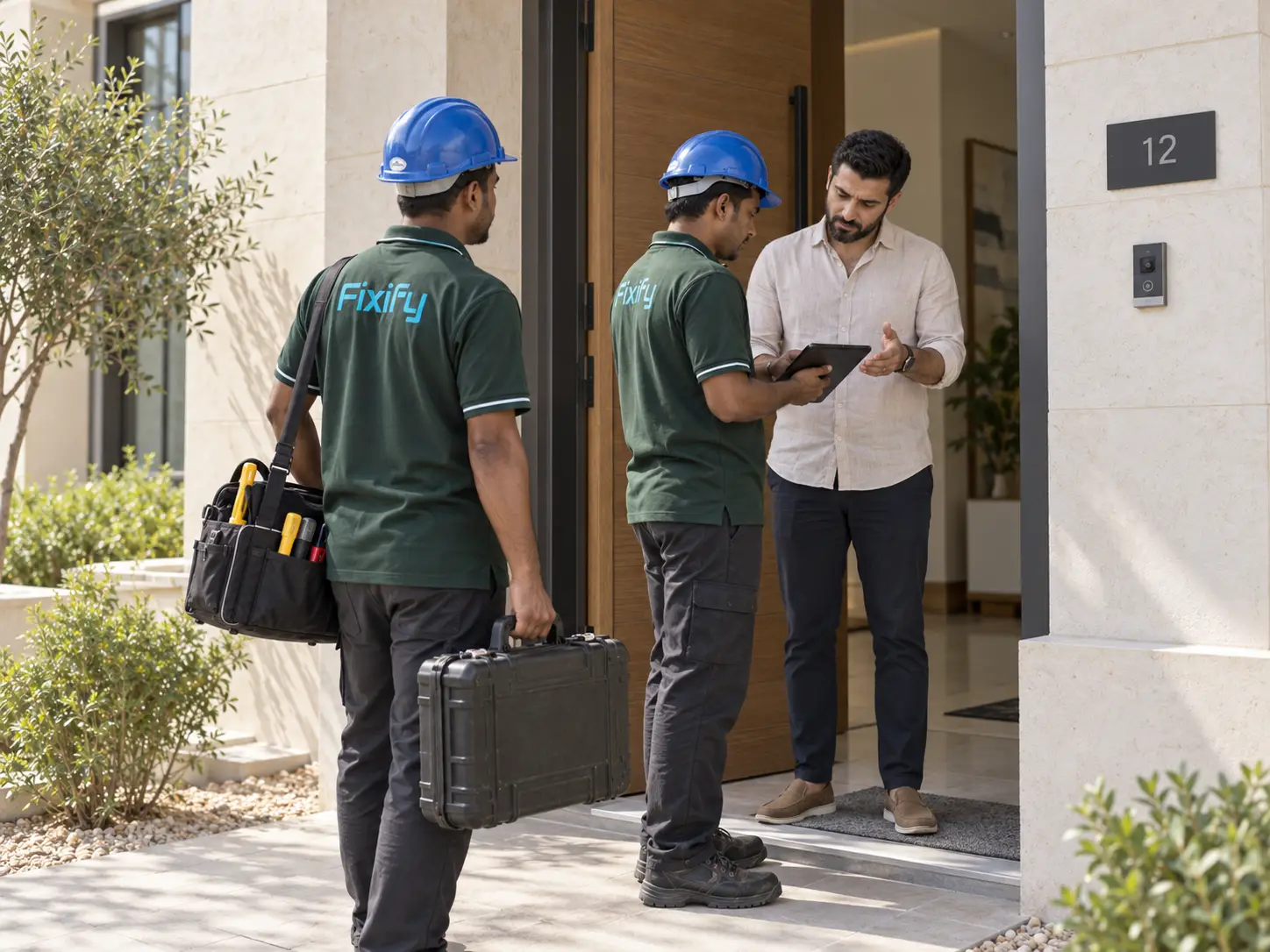 Fixify general maintenance team attending a UAE villa