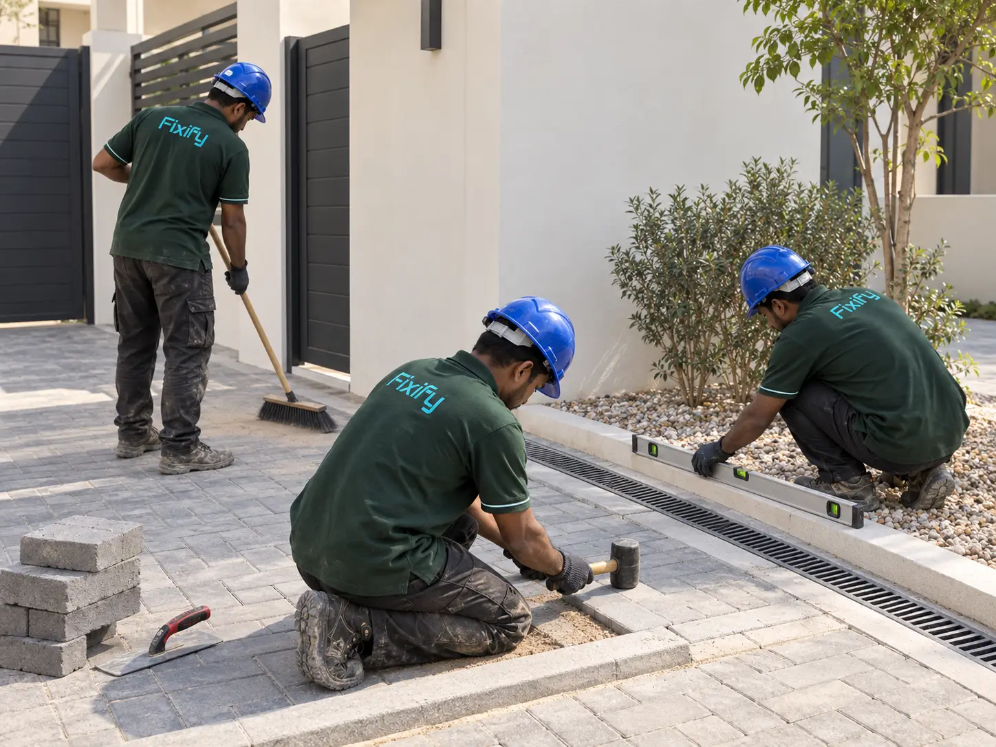 Exterior civil improvement work at Abu Dhabi property